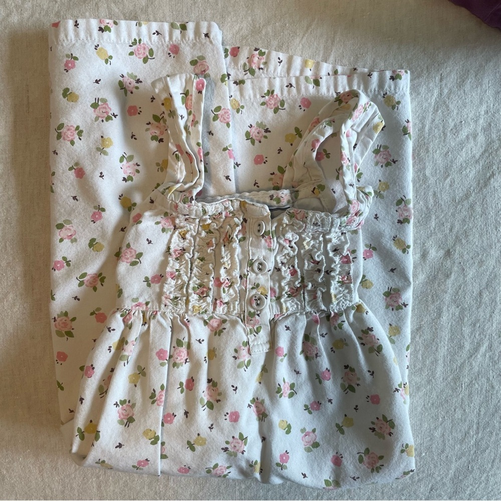 Petite Plume Floral Nightgown Dress with Ruffle Detail Size 8